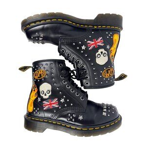 Dr. Martens 1460 Rock & Roll Leather Embellishment Combat Boots Size UK 5 US W7